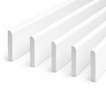5 Pack White uPVC D-Mould Trim 45mm x 1m