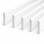 5 Pack White uPVC D-Mould Trim 45mm x 1m