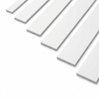 1 x 38mm White PVC Flat Bar x 1 Metre
