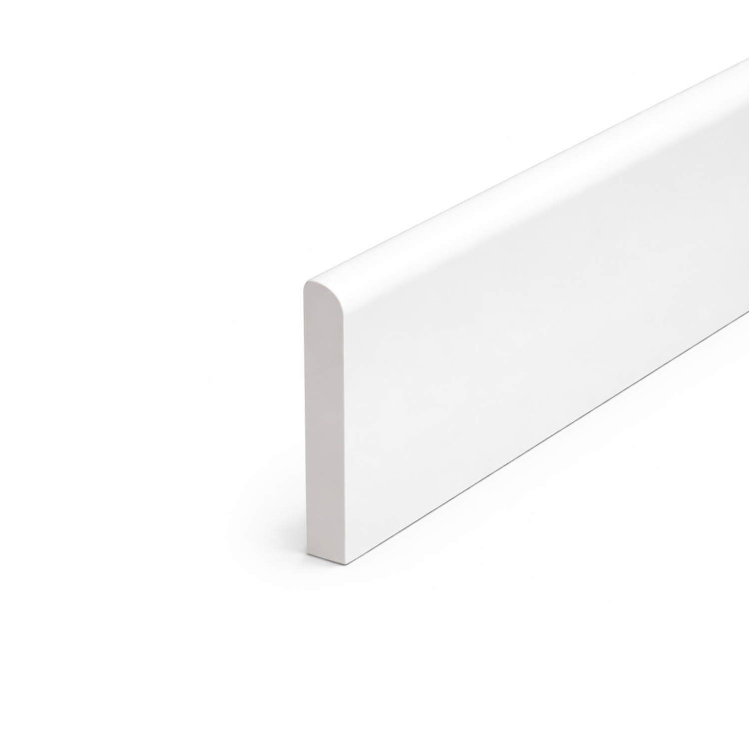 White uPVC D-Mould Trim 65mm x 1m