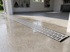 Manthorpe Silver Drain Channel and Grate, Heavy Duty Outdoor and Indoor Trench Drainage System for Driveways, Patios, and Garages