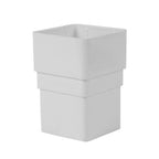 Freeflow White Square Downpipe Shoe Weatherproof with Drainage Profile
