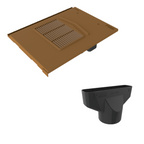 Timloc Brown Flat Edge Roof Tile Vent with Adapter