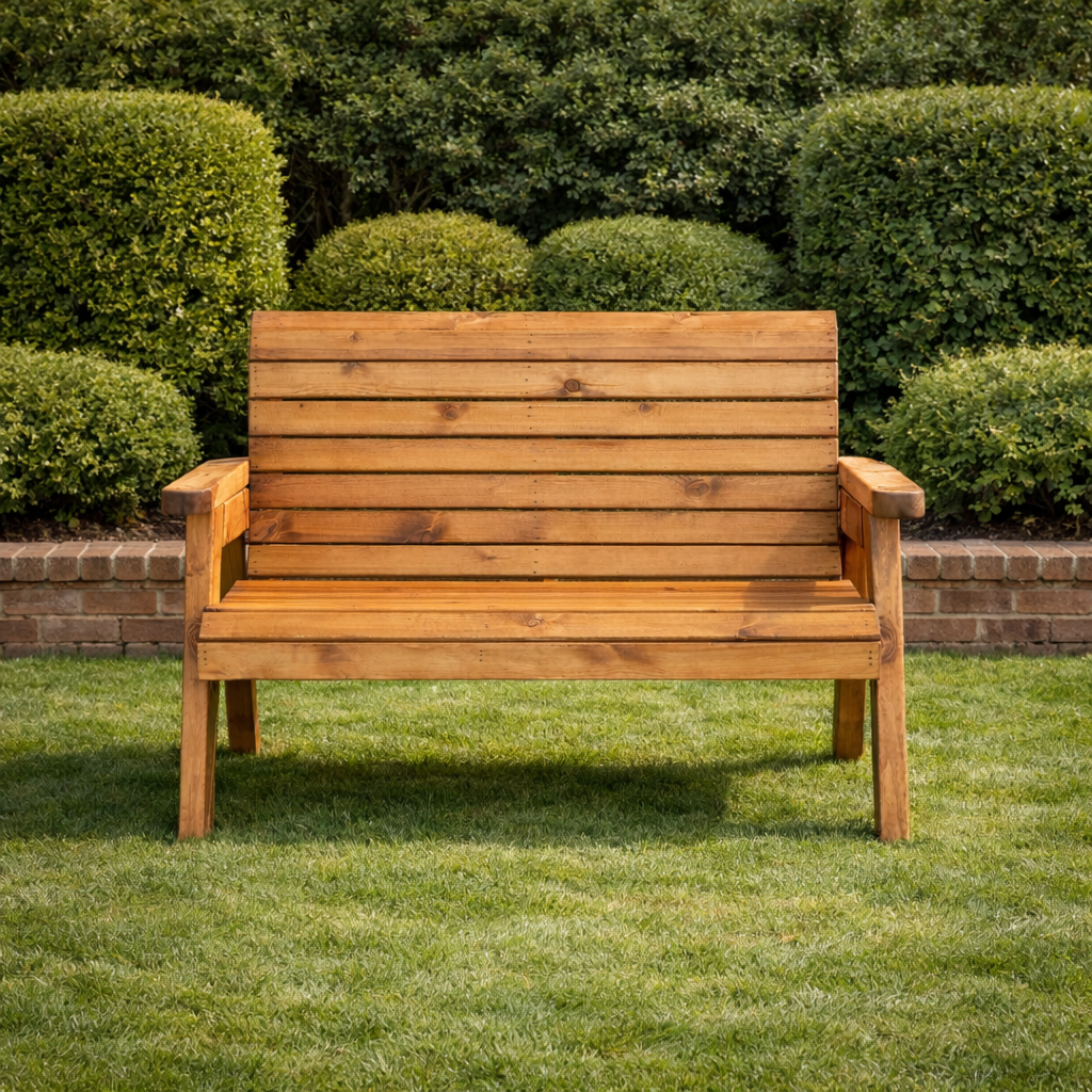 Wooden Garden Bench Two Seater
