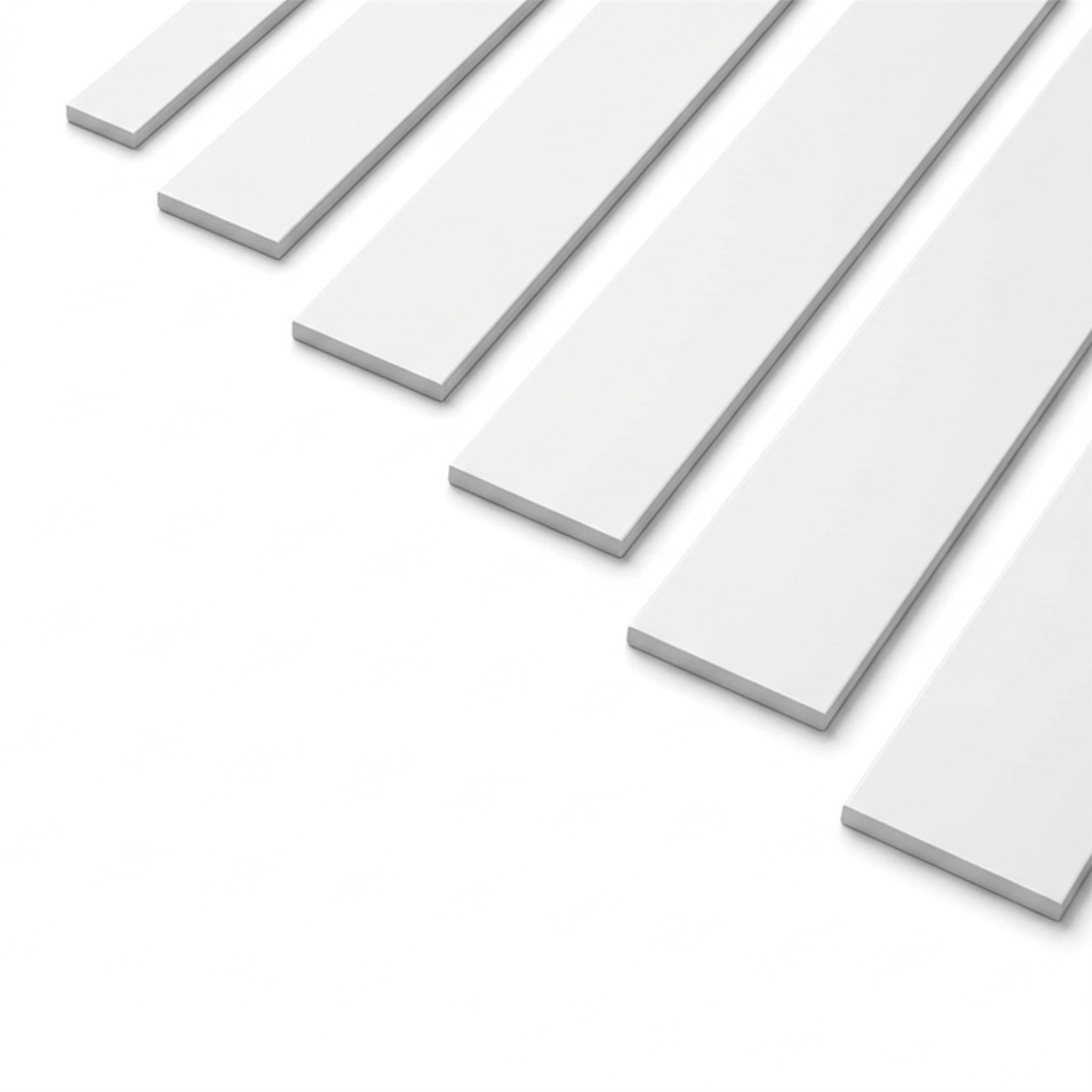 1 x 12mm White Adhesive Taped PVC Flat Bar x 1 Metre