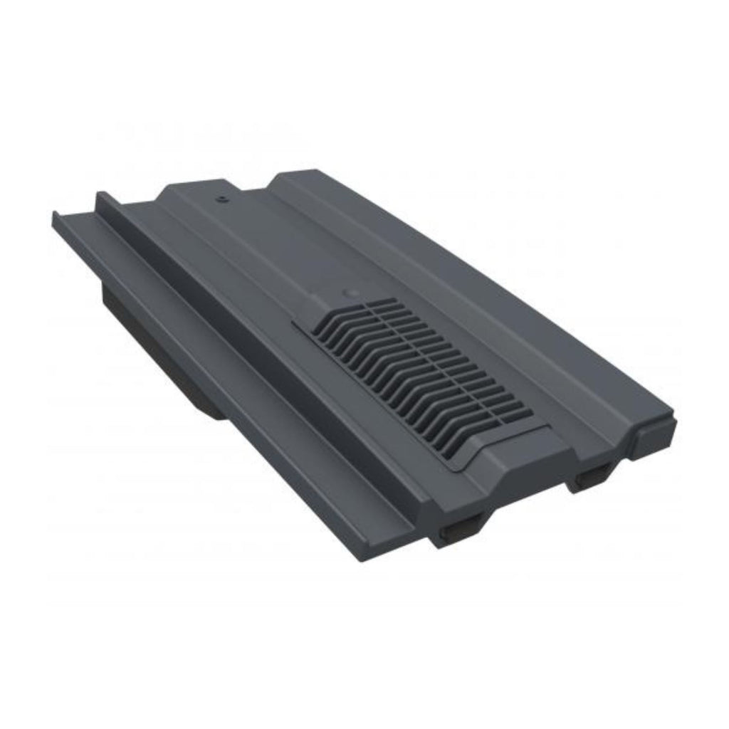Manthorpe Slate Grey Mini Castellated Tile Vent with Adaptor Kit for Clay and Concrete Tile Roofs