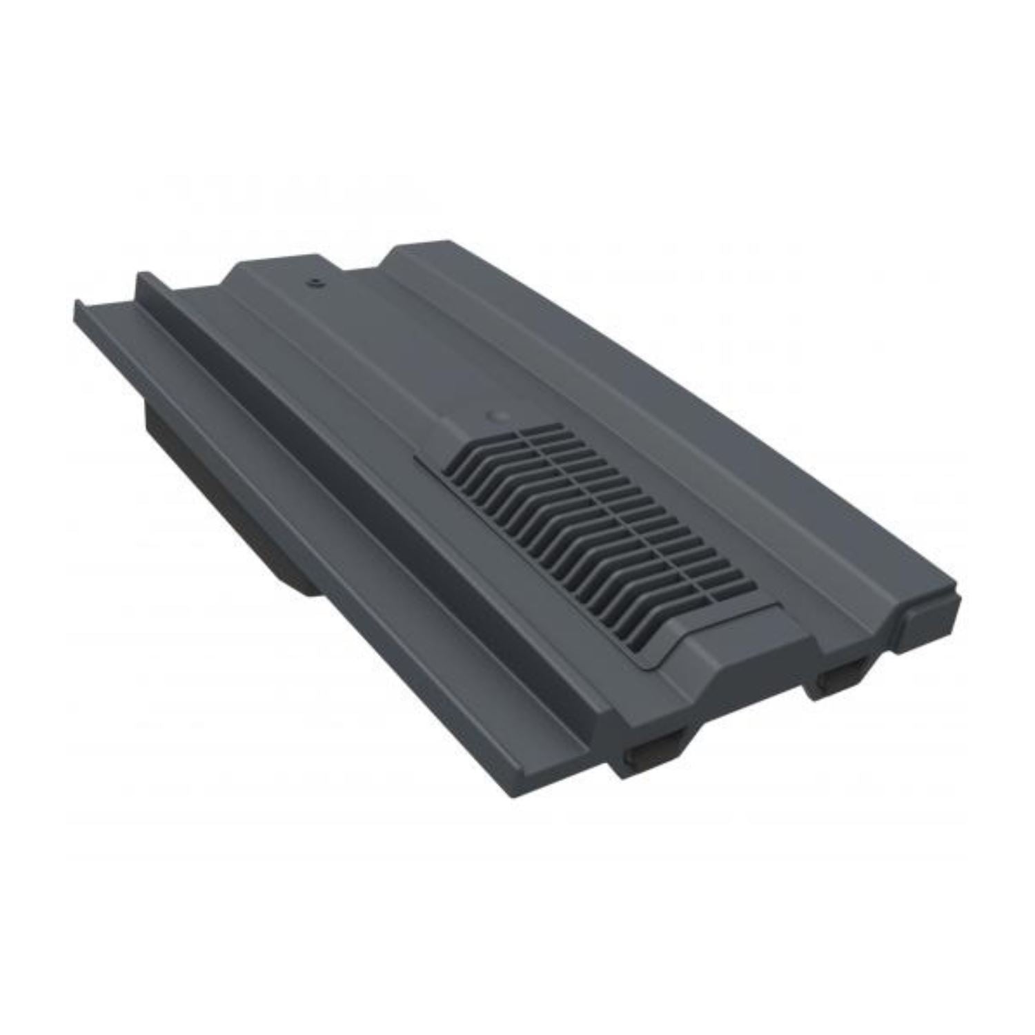 Manthorpe Slate Grey Mini Castellated Tile Vent with Adaptor Kit for Clay and Concrete Tile Roofs