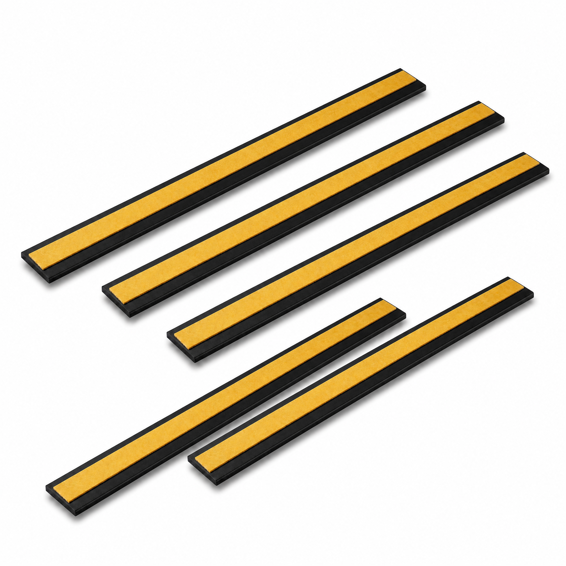 5 x 75mm Black Self-Adhesive Trim Strip x 1 Metre