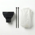 Black 5m Squared Gutter Stop End Outlet Kit 114mm