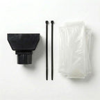 Black 5m Squared Gutter Stop End Outlet Kit 114mm