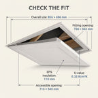 Insulated Loft Trap Door Access Hatch & Frame
