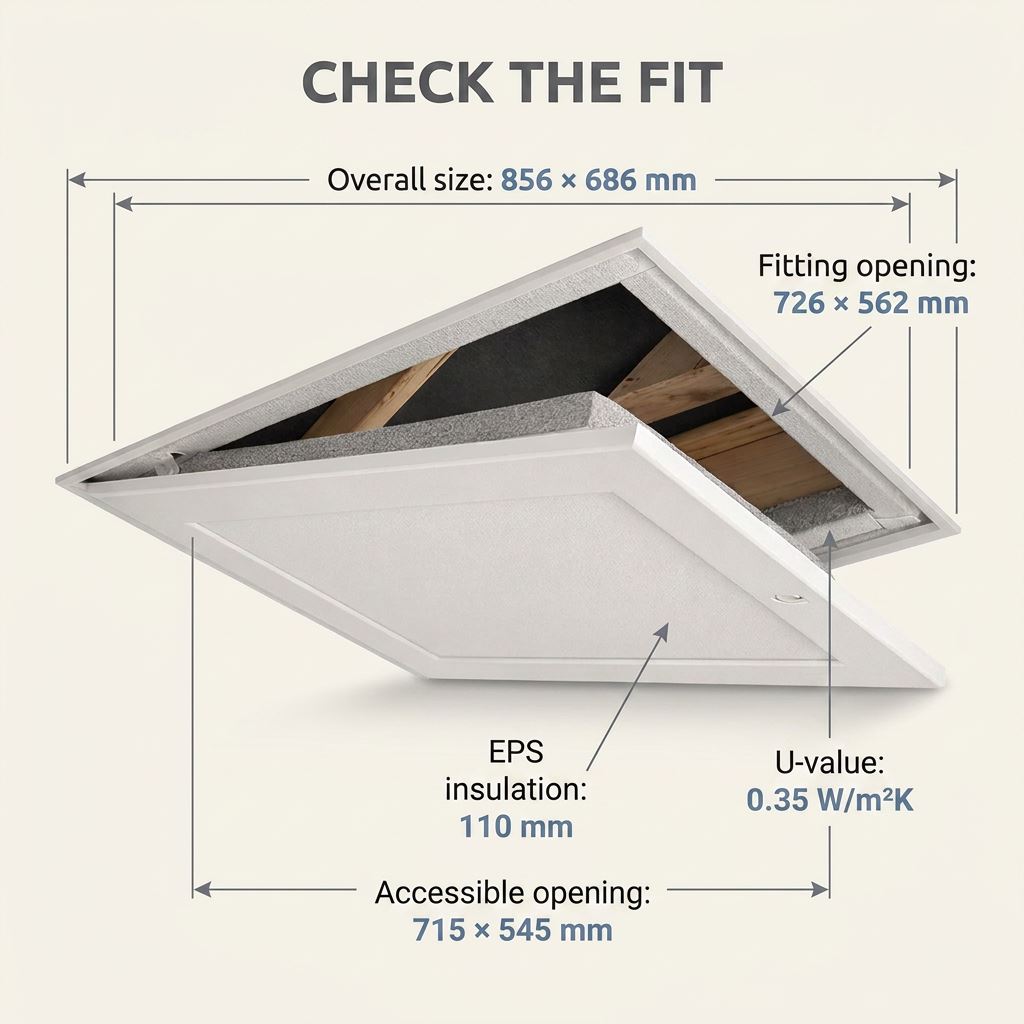Insulated Loft Trap Door Access Hatch & Frame