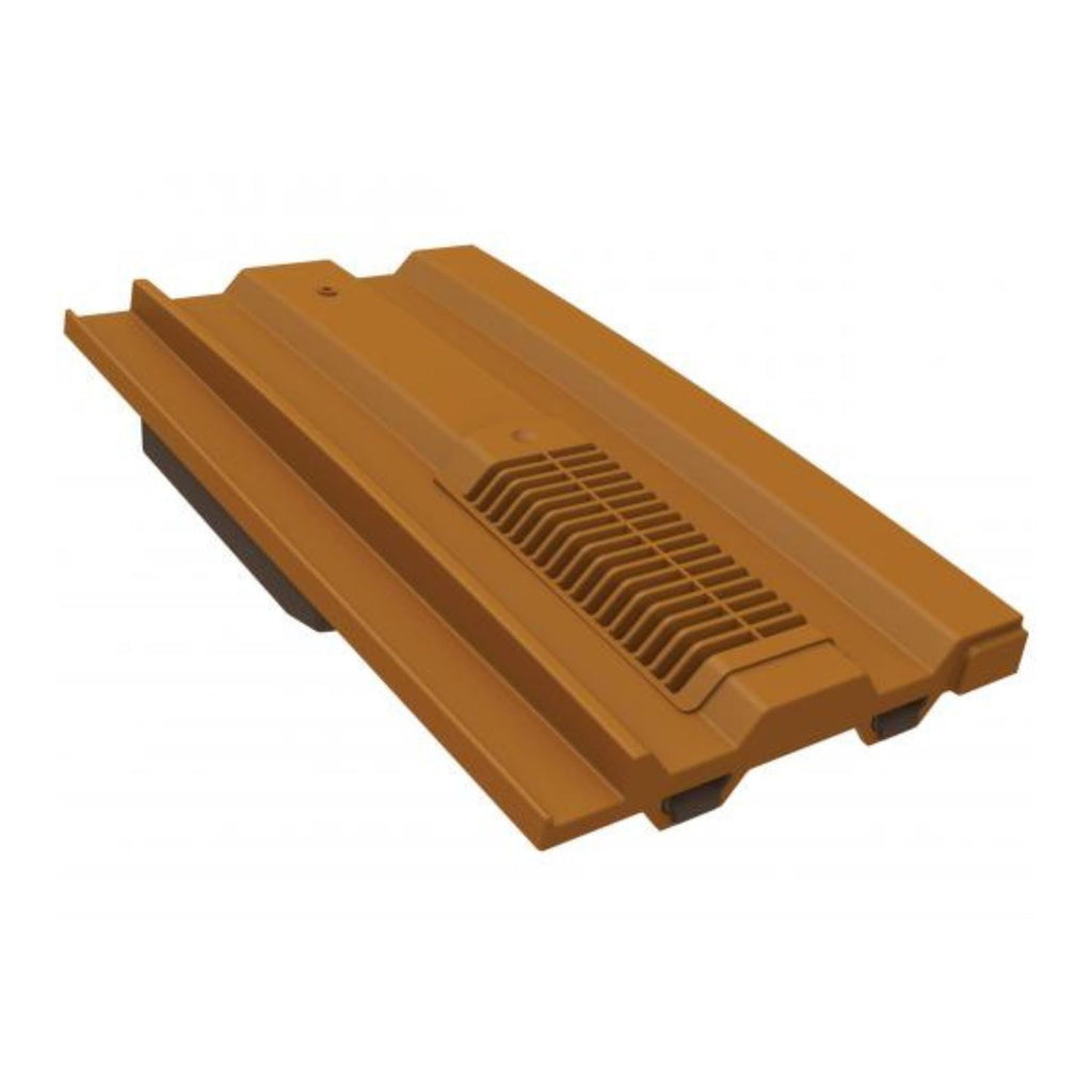 Manthorpe Terracotta Mini Castellated Tile Vent with Adaptor Kit for Clay and Concrete Tile Roofs