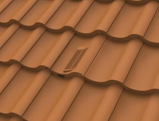 Manthorpe Terracotta Single Pantile Tile Vent with Adaptor Kit for Concrete Tile Roofs