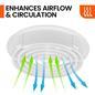 75 Pack 68mm White Plastic Round Soffit Air Vents