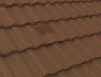 Manthorpe Dark Brown Castellated Roof Tile Vent & Adapter / Marley Ludlow Redland Sandtoft