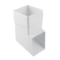 Freeflow White Square Downpipe Shoe for Rainwater Systems 1 Pack