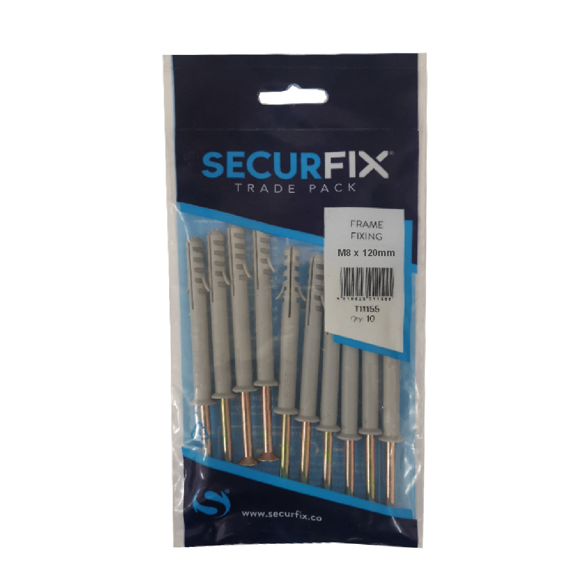 10 x Frame & Window Screw Fixings with Masonry Plugs