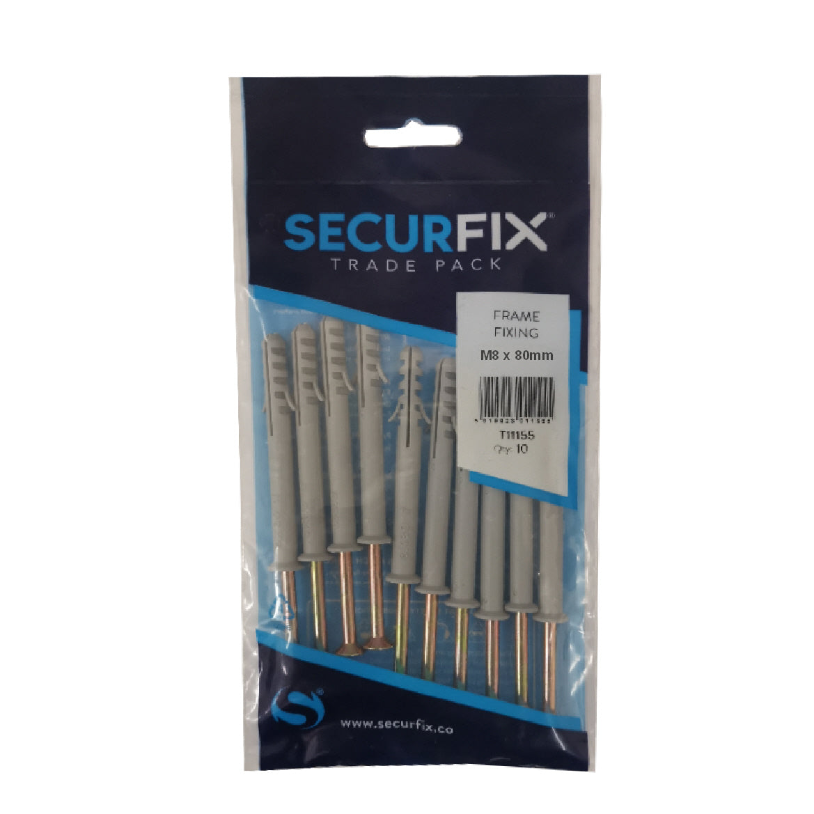10 x Frame & Window Screw Fixings with Masonry Plugs