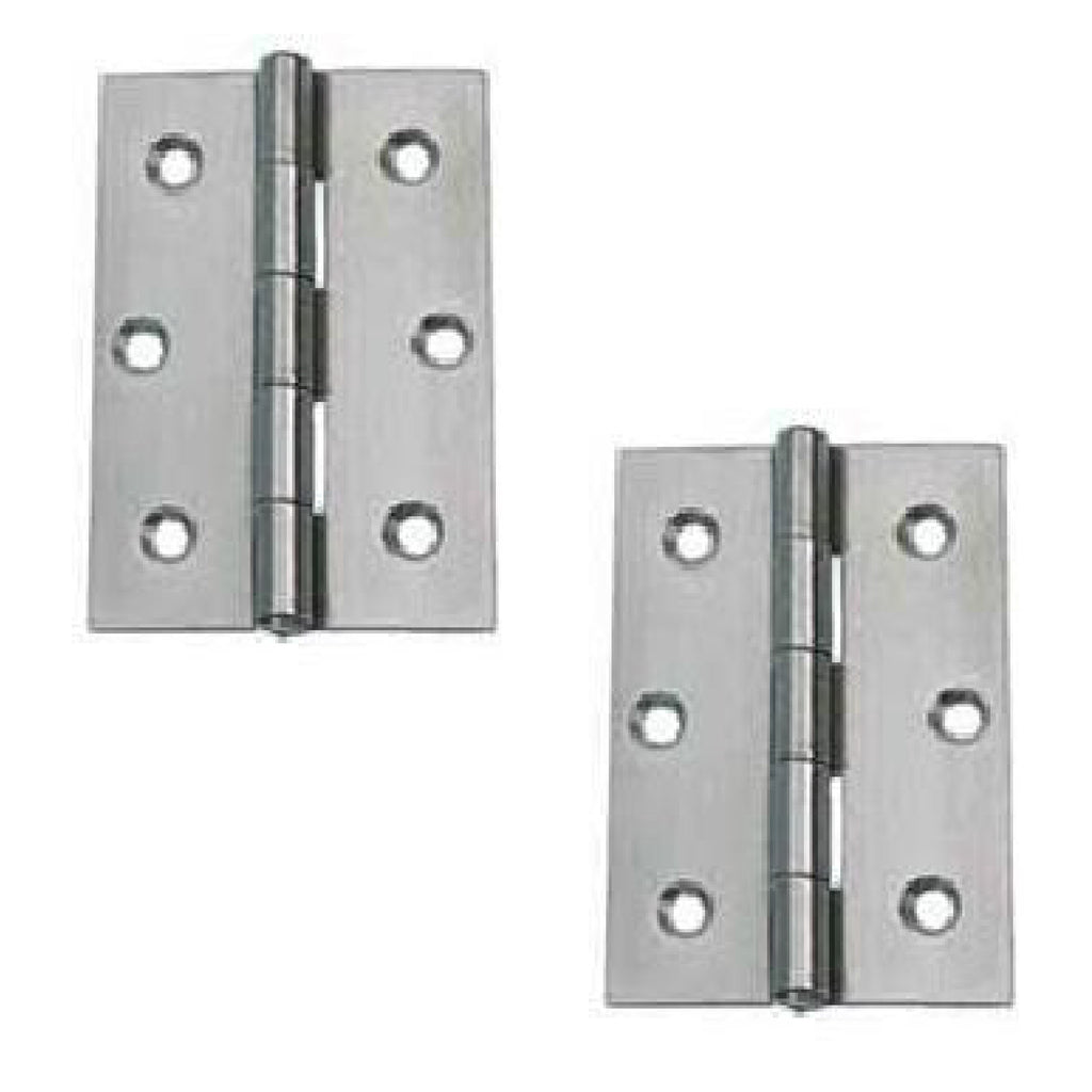 1 x Pair of 3 Inch (75mm) Steel Butt Door Hinges