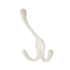 Satin White Triple Hat and Coat Hooks
