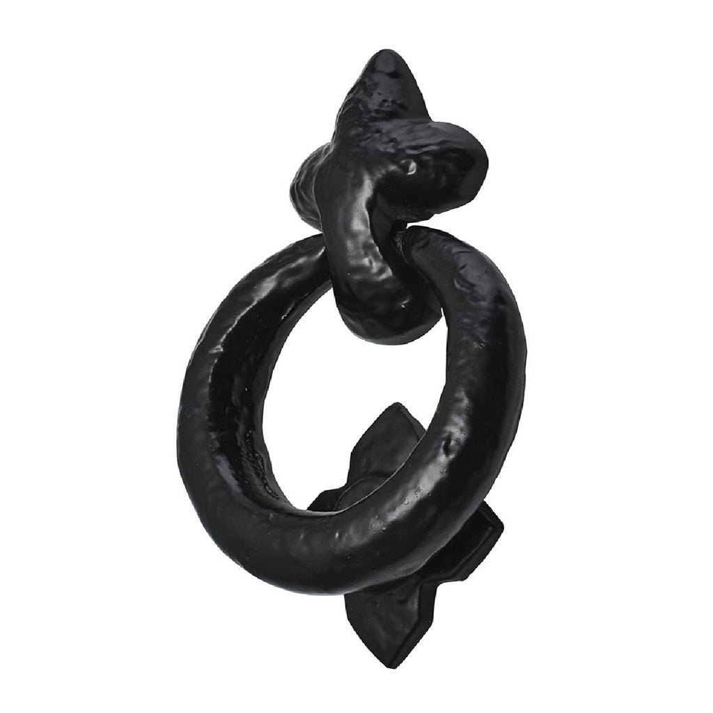 Black Antique Cast Iron Ring Door Handle Knocker