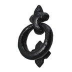 Black Antique Cast Iron Ring Door Handle Knocker