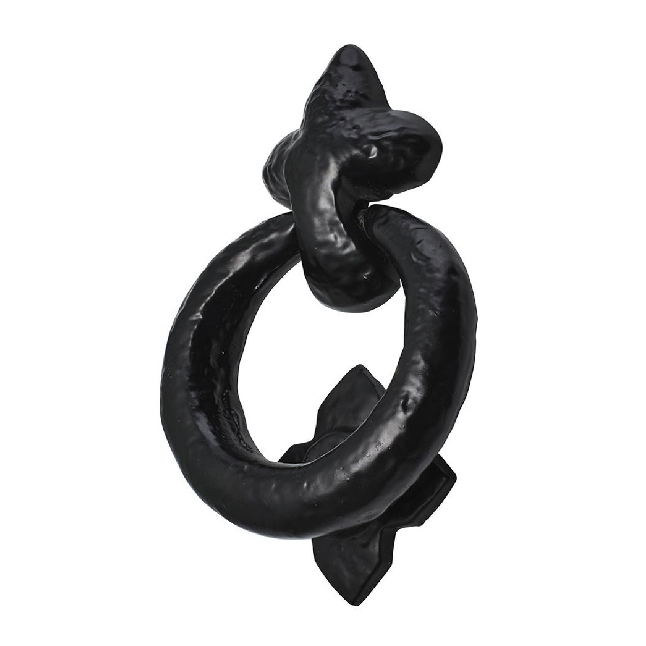Black Antique Cast Iron Ring Door Handle Knocker