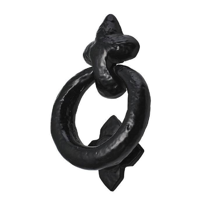 Black Antique Cast Iron Ring Door Handle Knocker