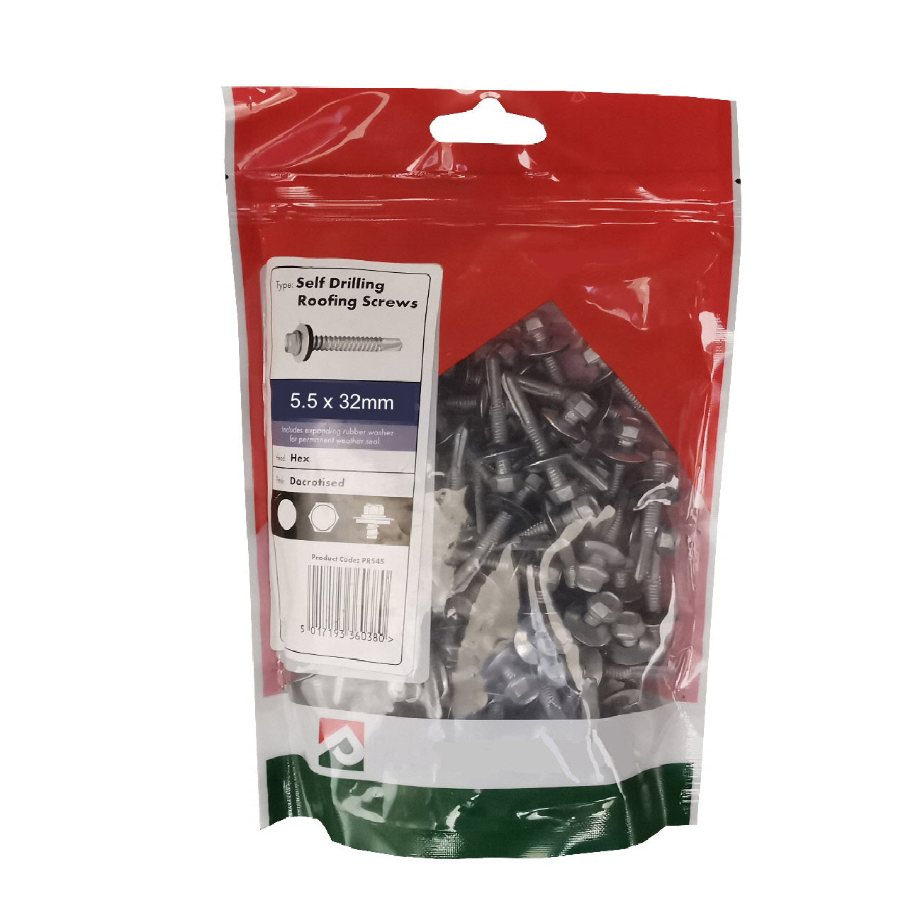 100 x Roofing & Cladding Screws 5.5 x 32mm Self Drill