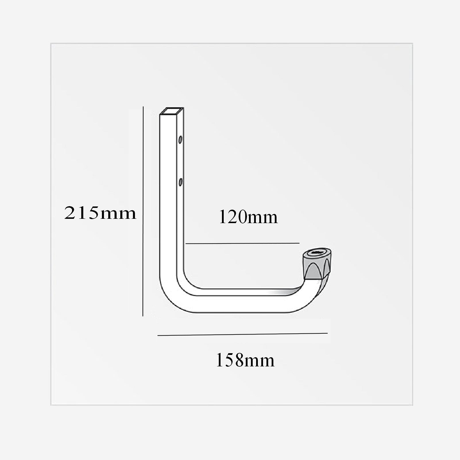 2 x 150mm Storage Wall Hooks 85kg Galvanised Steel