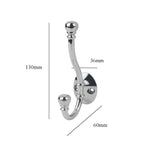 Polished Chrome Double Hat and Coat Hooks