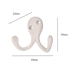 Satin White Double Robe Coat Hooks