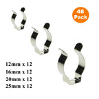 48 x Assorted Narrow Base Tool Spring Terry Clips