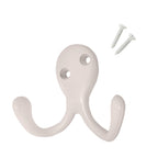 Satin White Double Robe Coat Hooks