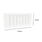 6" x 3" White  Adjustable Air Vent Grille with Flyscreen Cover