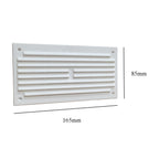 6" x 3" White Louvre Air Vent Grille with Removable Flyscreen Cover