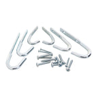 6 x Assorted Galvanised Storage Hooks Wall Mounted