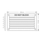 Rytons Louvre Air Vent 6" x 3" Plastic Grille with Flyscreen