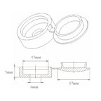 80 x Brown Fold Over Plastic Hinged Screw Caps / 17mm Large Cups