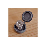 80 x Dark Grey Fold Over Plastic Hinged Screw Caps / 17mm Large Cups