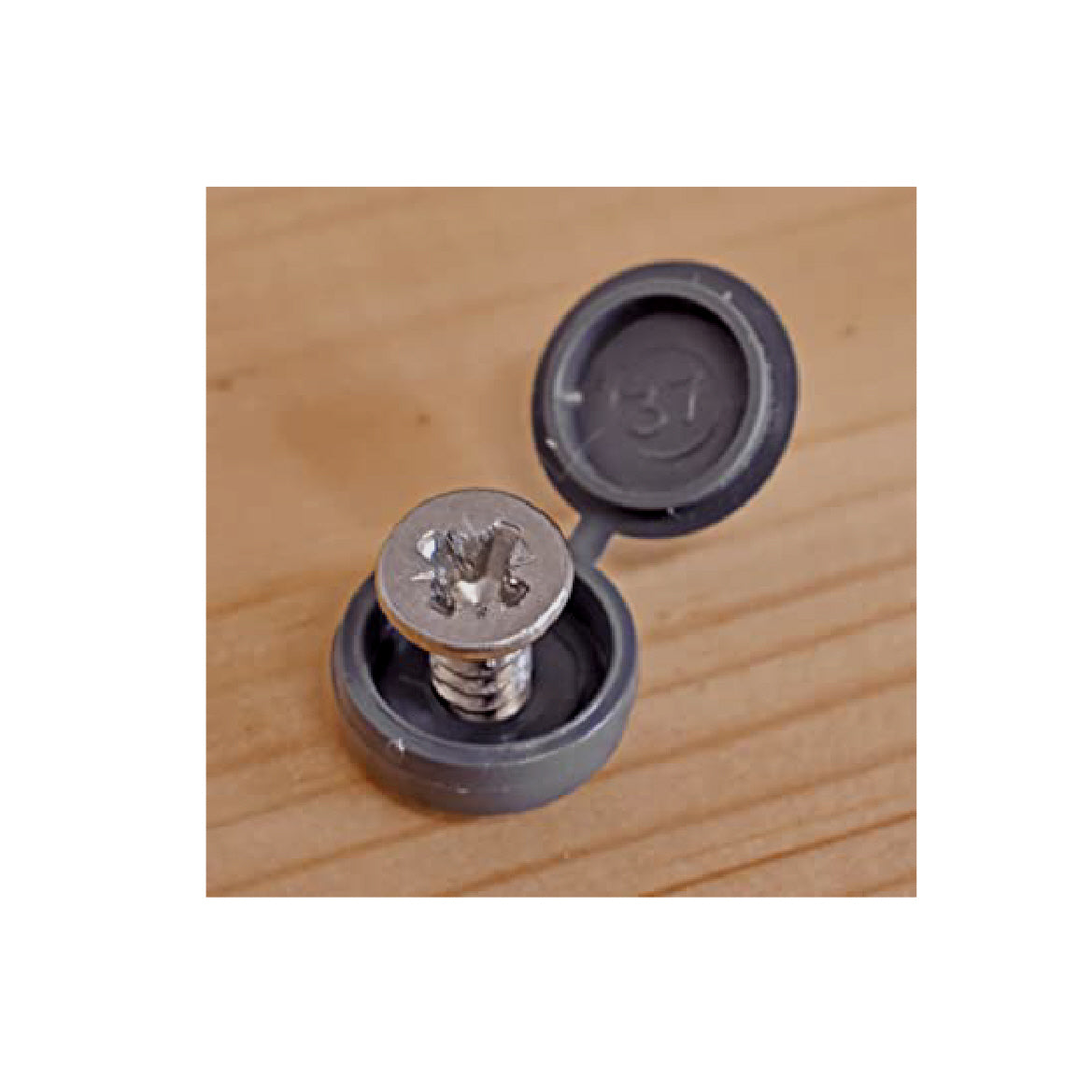 80 x Dark Grey Fold Over Plastic Hinged Screw Caps / 17mm Large Cups