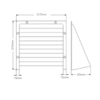 Rytons Terrracotta Cowl Air Vent Hooded Cover for Grilles & Extractors