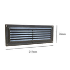 9" x 3" Brown Plastic Louvre Air Vent Grille with Flyscreen Cover