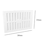9" x 6" White Adjustable Air Vent Grille with Flyscreen Cover