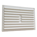 9" x 6" White Louvre Air Vent Grille with Removable Flyscreen Cover