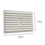 9" x 6" White Louvre Air Vent Grille with Removable Flyscreen Cover