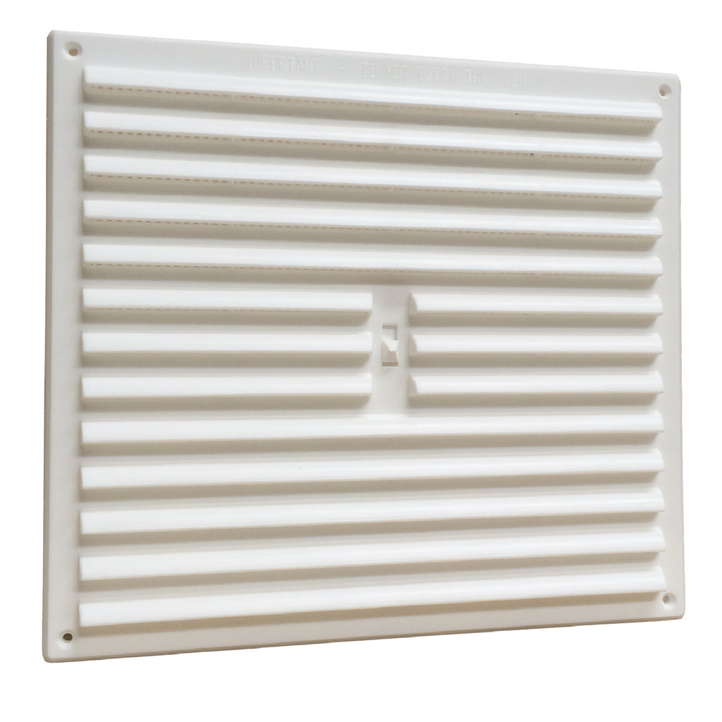 9" x 9" White Adjustable Air Vent Louvre Grille Cover Hit & Miss