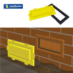 Blue / Black Framed Flood Water Defence Protection Airbrick Cover