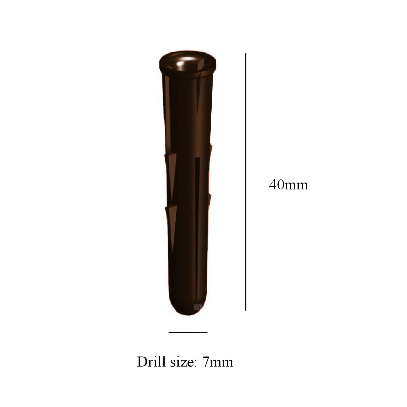 300 x Heavy Duty Brown Wall Raw Plugs